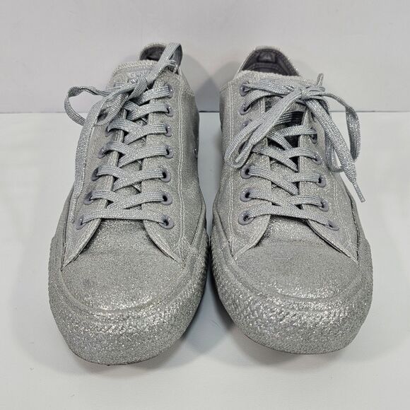 Converse Chuck Taylor All Star Silver Glitter Low Top Sneakers Unisex M 11 W 13 main image 6